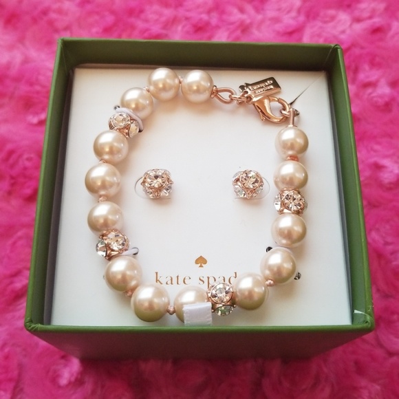 kate spade Jewelry - Kate Spade Pearl Earrings and Bracelet Gift Set
